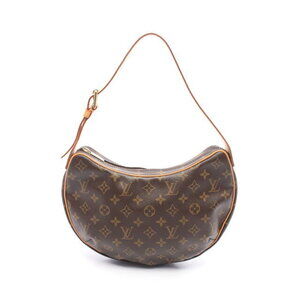 Louis Vuitton Croissant Shoulder Bag Canvas Leather Monogram Brown